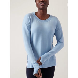 Women's Athleta Coaster Luxe Sweatshirt Small Blue